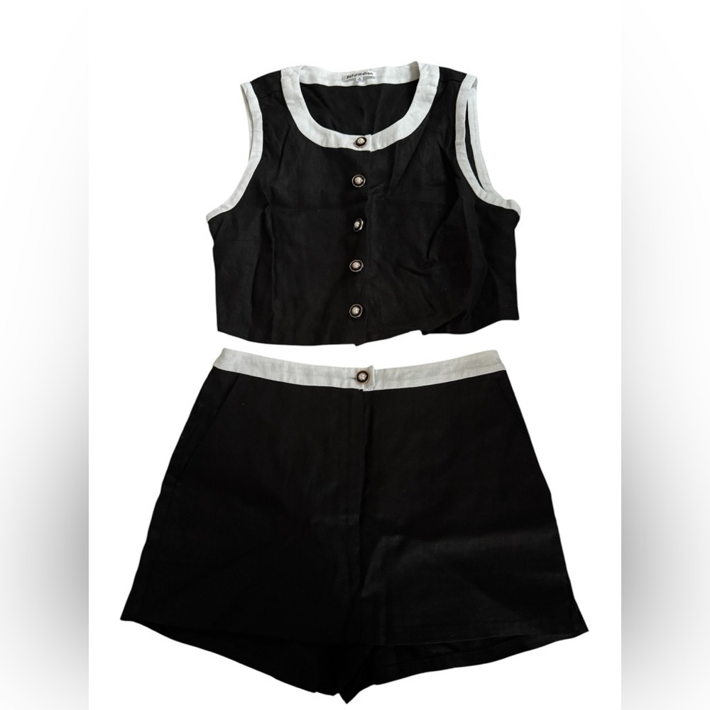 Reformation Roxy Linen Two Piece Size 4 - Picture 2 of 5